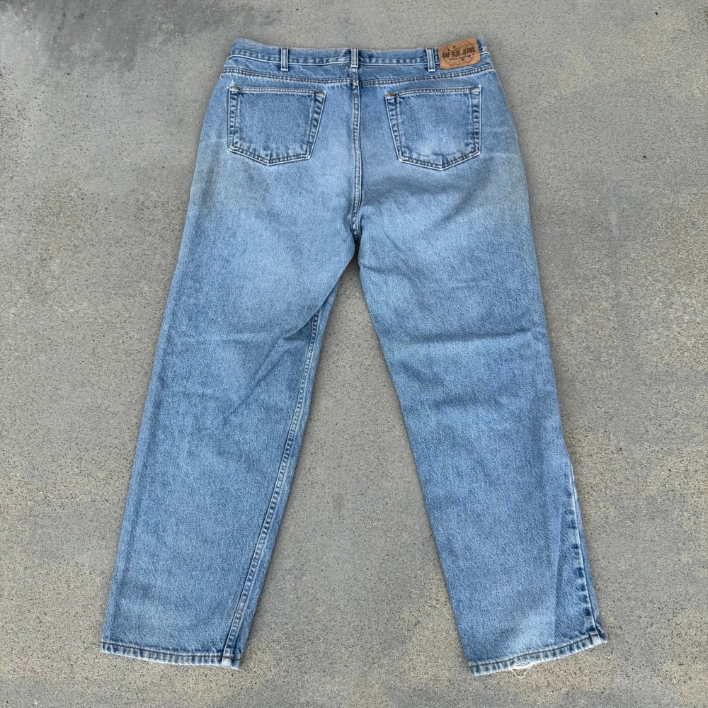Vintage‎ GAP Best Easy Fit Mens Light Wash Denim Jeans Distressed 40x30